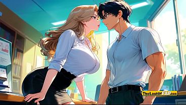 Hot MILF Fucked by Obsessed Student in Library Hentai