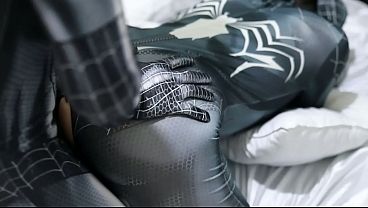 Indonesian Spiderman Cosplay Big Butt Creampie